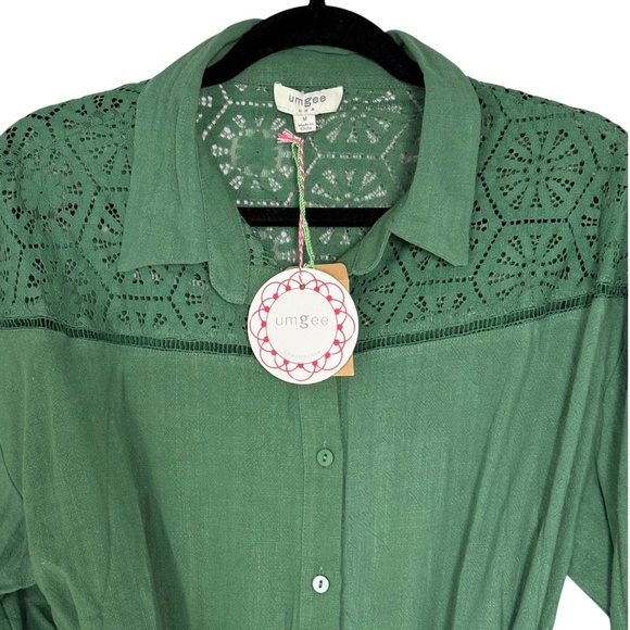 Umgee Dark Sage Shirt Dress | NWT - Picture 5 of 10
